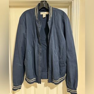 Mens H&M Blue Varsity Baseball Bomber Jacket Size M